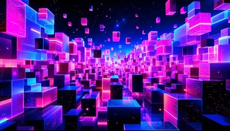 Free Neon Pixel Cascade Image - Pixel, Digital, Neon | Download at ...