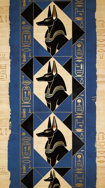 Free Egyptian Anubis Pattern Image - Anubis, Egyptian, Pattern ...