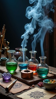 Free Mystical Potion Laboratory Image - Alchemy, Potions, Magical ...