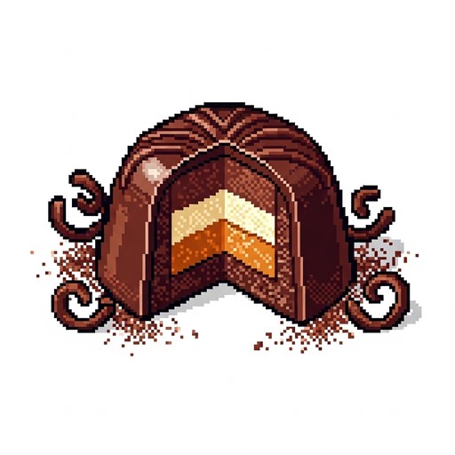 Free Layered Chocolate Truffle Image - Chocolate, Truffle, Pixel ...