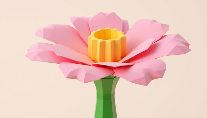 Free Geometric Paper Bloom Image | Download at StockCake