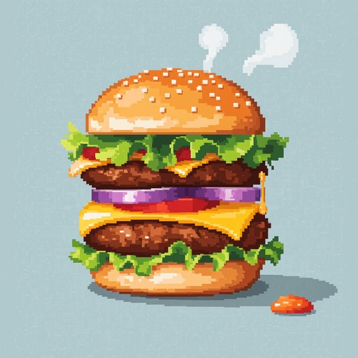 Free Pixel Burger Art Image - Burger, Cheeseburger, Pixel | Download at ...