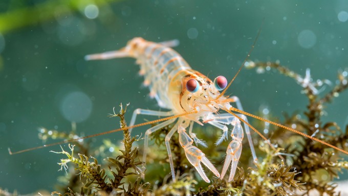 Small Translucent Shrimp Free Translucent Shrimp Texture Image - Shrimp, Macro, Droplets ...