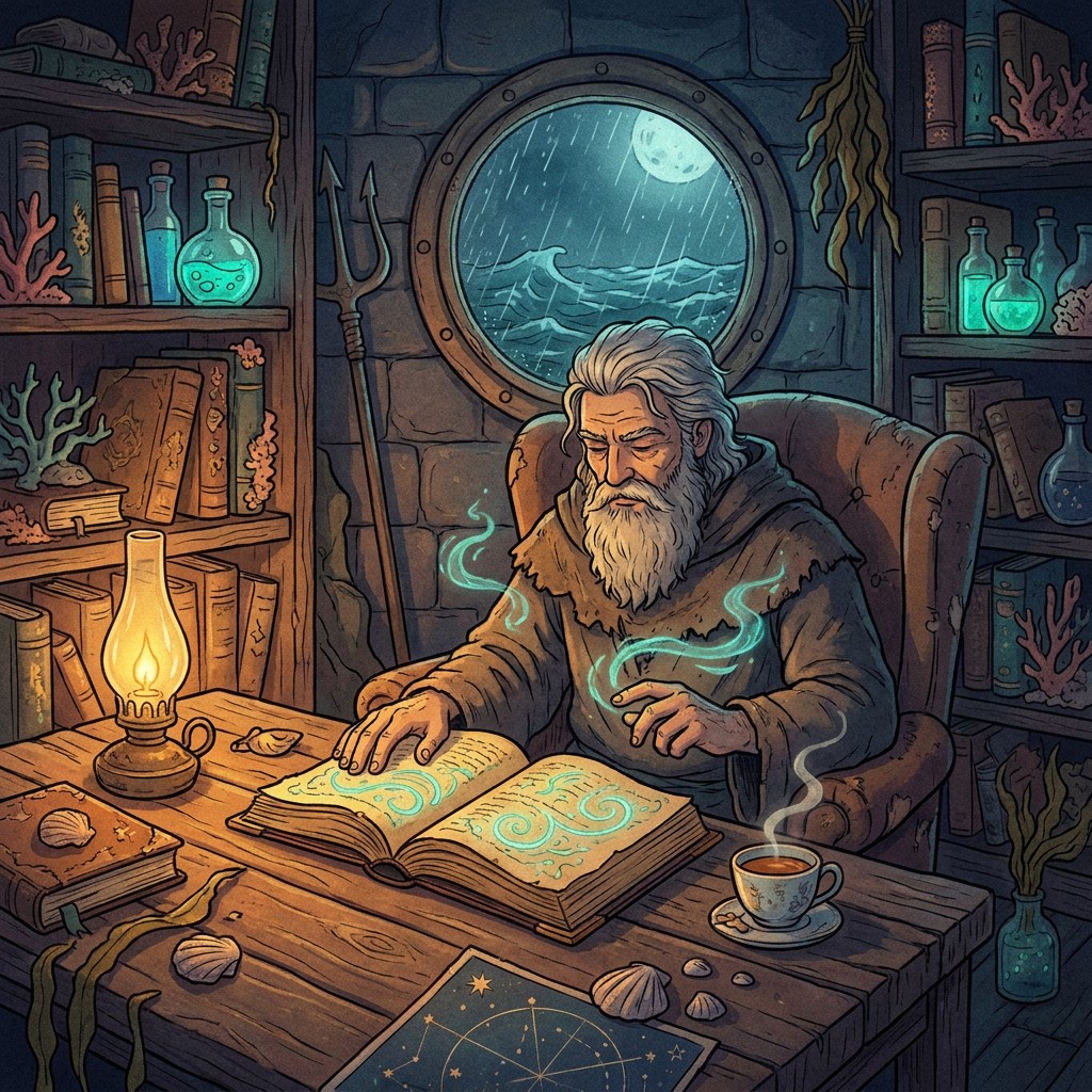 Free Ocean Magic Study Image - Wizard, Ocean, Magic | Download at StockCake