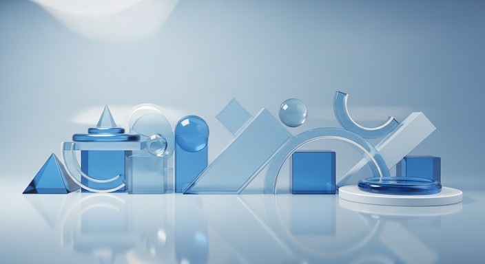 Free Translucent Blue Geometry Image - Geometric, Blue, Transparent ...
