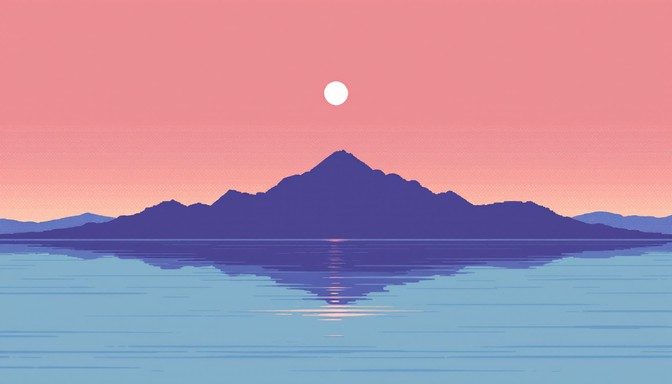 Free Pixel Sunset Serenity Image - Pixel, Sunset, Landscape | Download ...