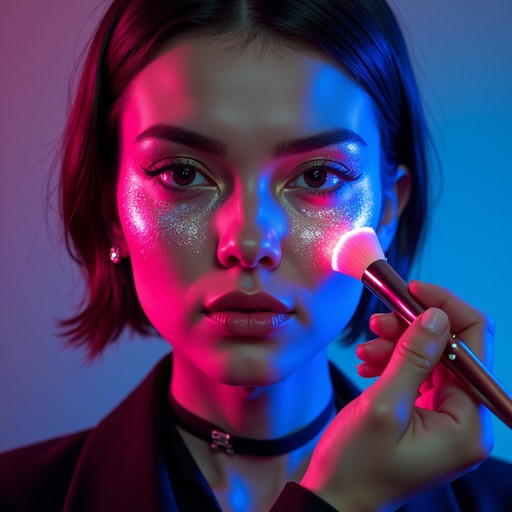 High Tech Makeup Free Neon Beauty Tech Image - Cyberpunk, Neon, Makeup | Download at ...