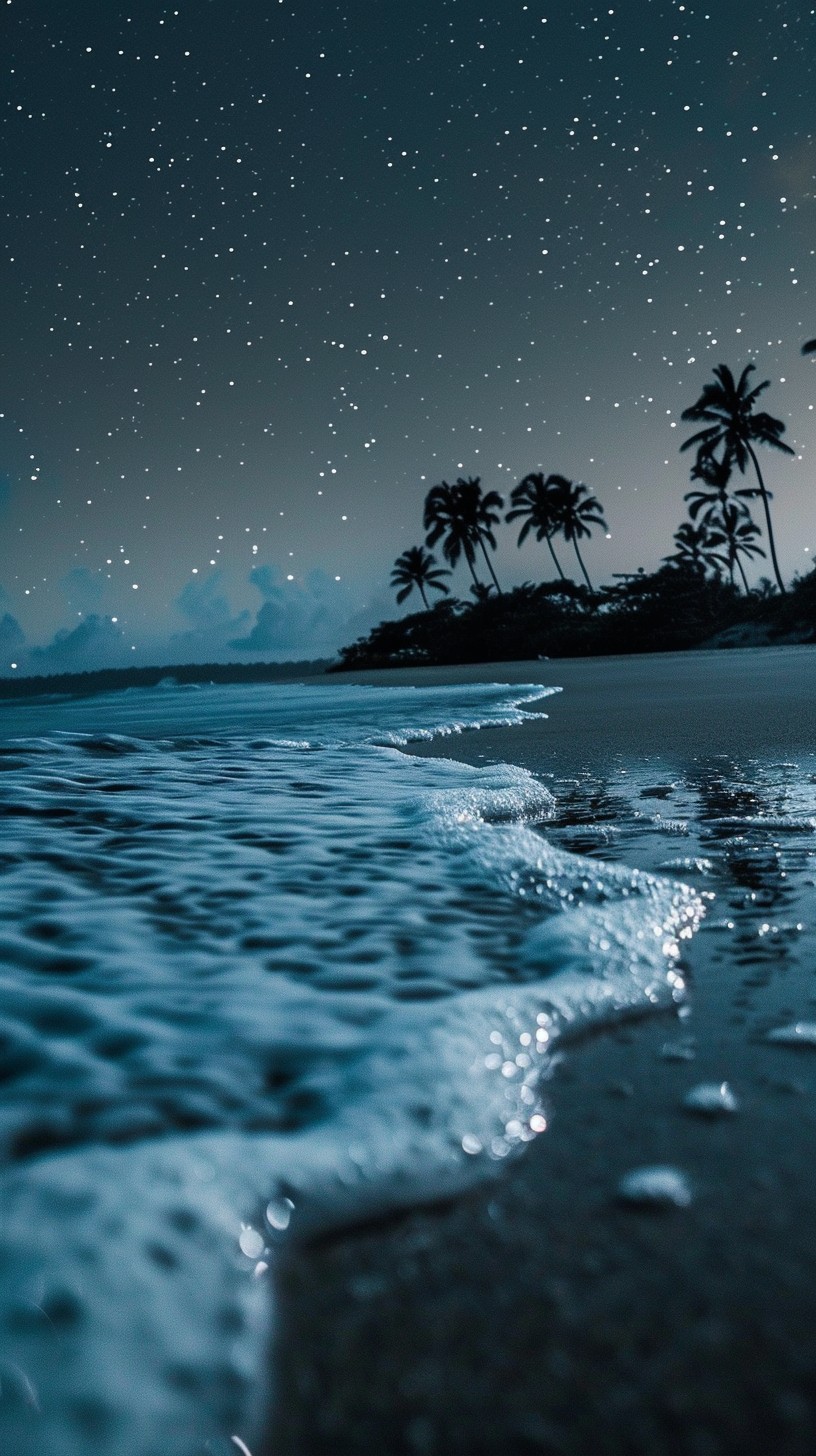 Free Starry Night Beach Image - Starry, Beach, Night | Download at ...