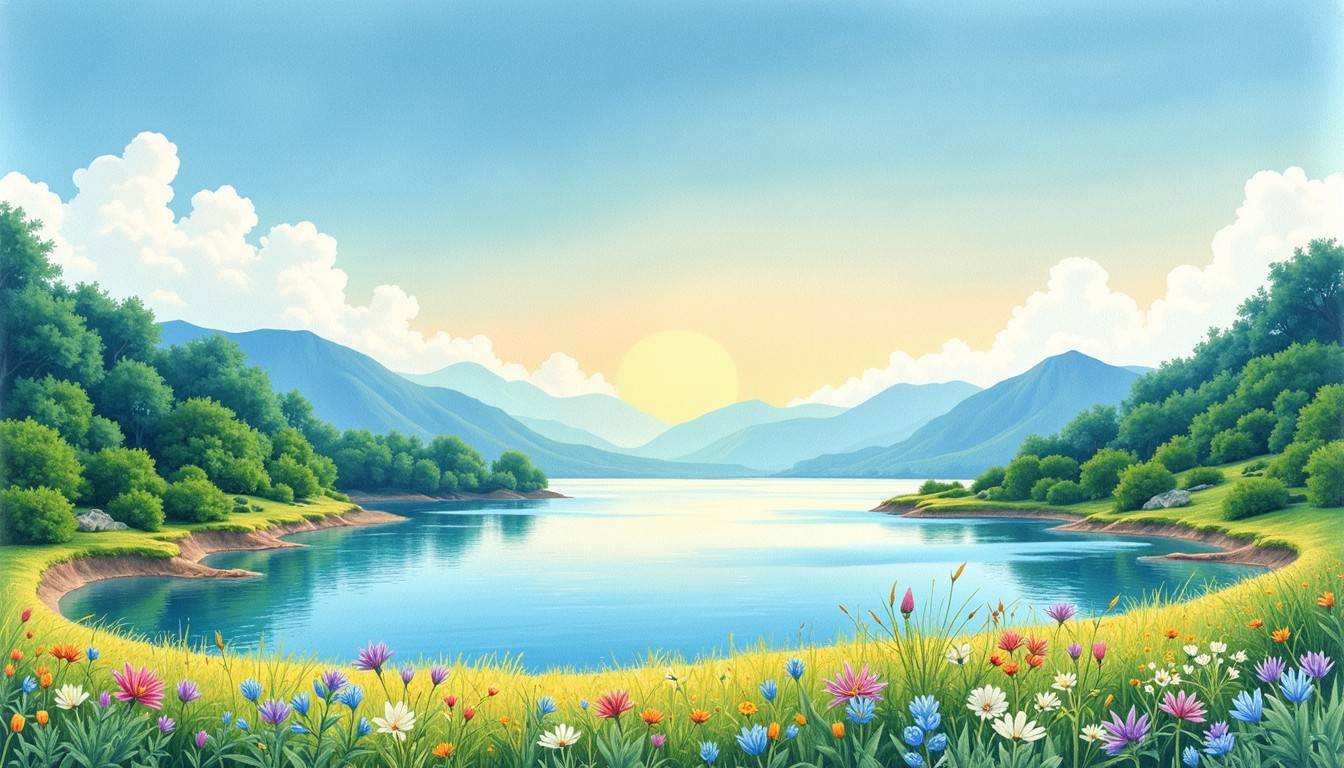 Free Tranquil Mountain Lake Photo - Watercolor, Mountains, Lake ...