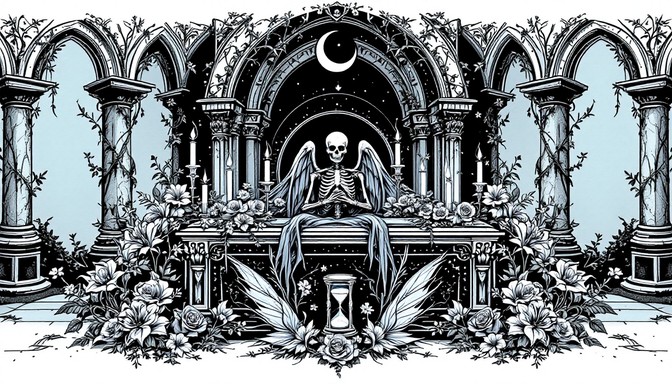 Death Goth Design Free Gothic Death Artwork Image - Skeleton, Sarcophagus, Gothic ...