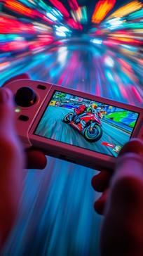 Free Vibrant Gaming Action Image - Gaming, Controller, Motorcycle ...