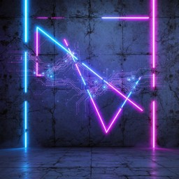 Free Neon X Intersection Image - Cyberpunk, Neon, Geometric | Download ...