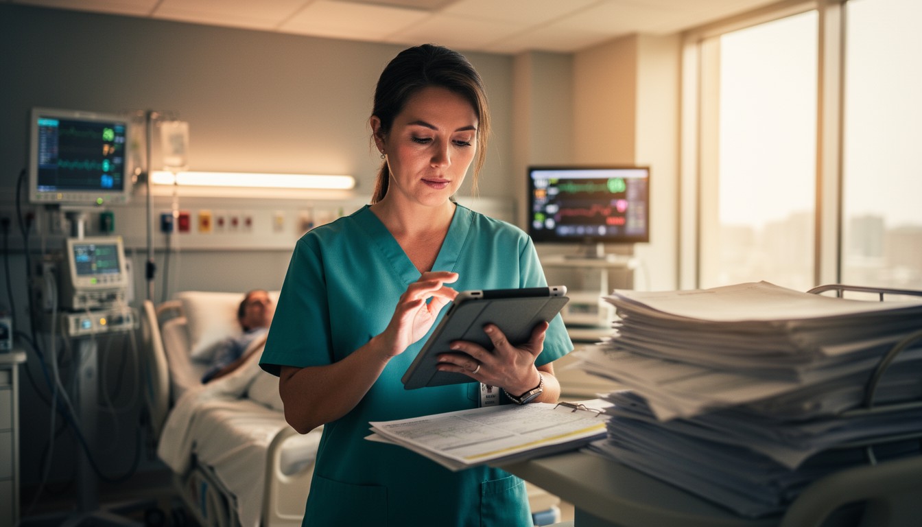 Nurses With Multiple Task Free Nurse Multitasks Efficiently Image - Nurse, Healthcare, Hospital ...