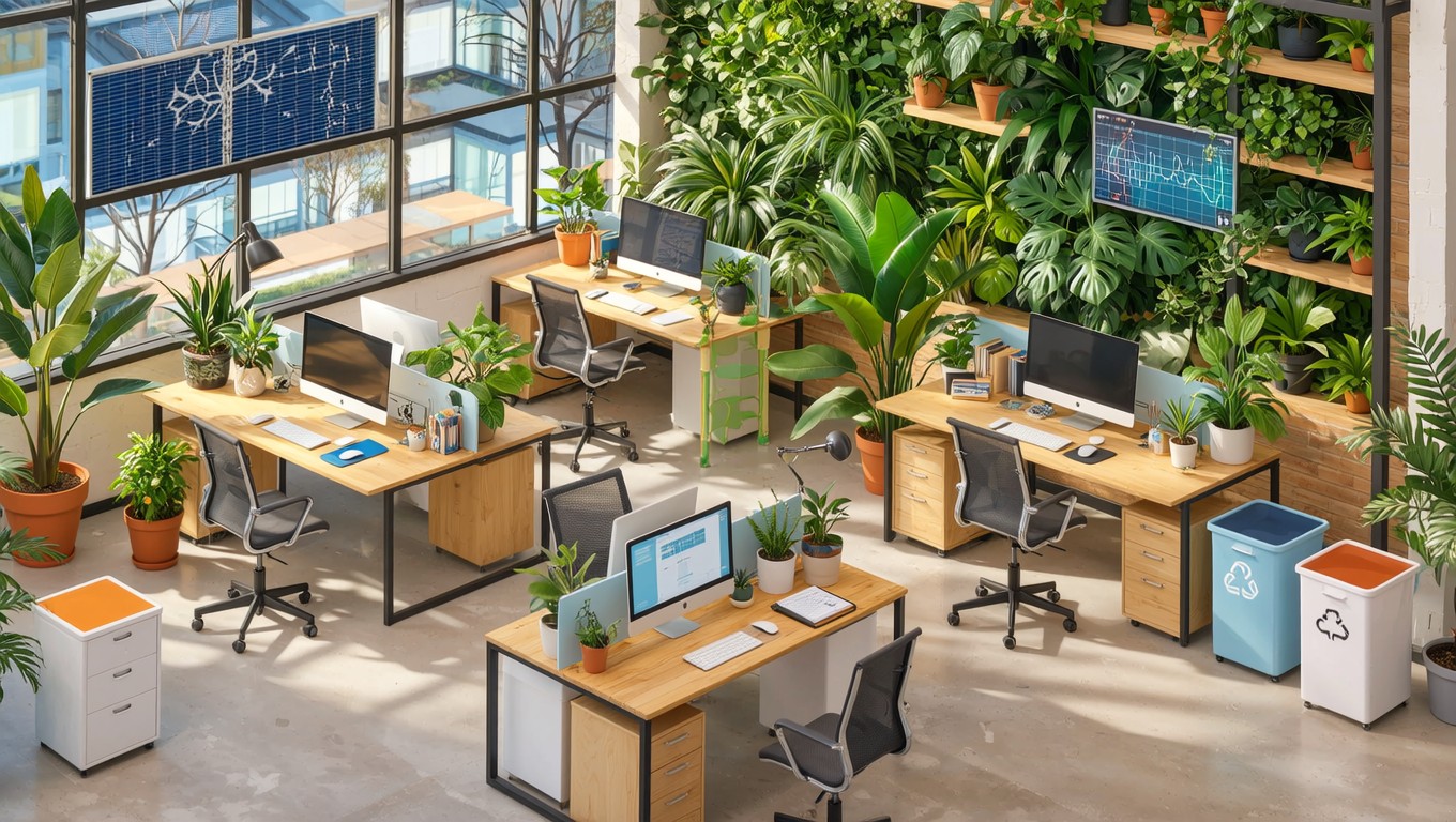 Sustainable Workspaces Free Sustainable Green Workspace Photo - Biophilic, Sustainable ...