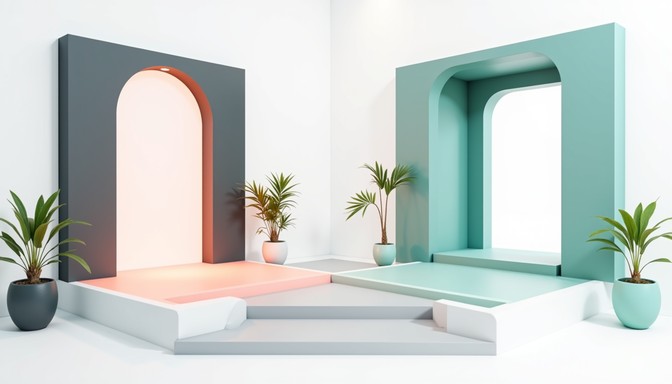 Curated visual reference: Picture Idea: Free Geometric Portal Transition Image
