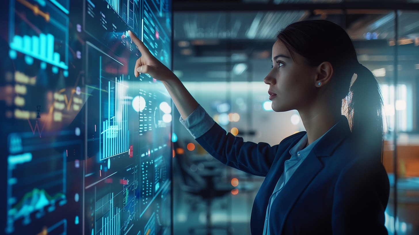 Free Analyzing data visually Image - Technology, Businesswoman ...