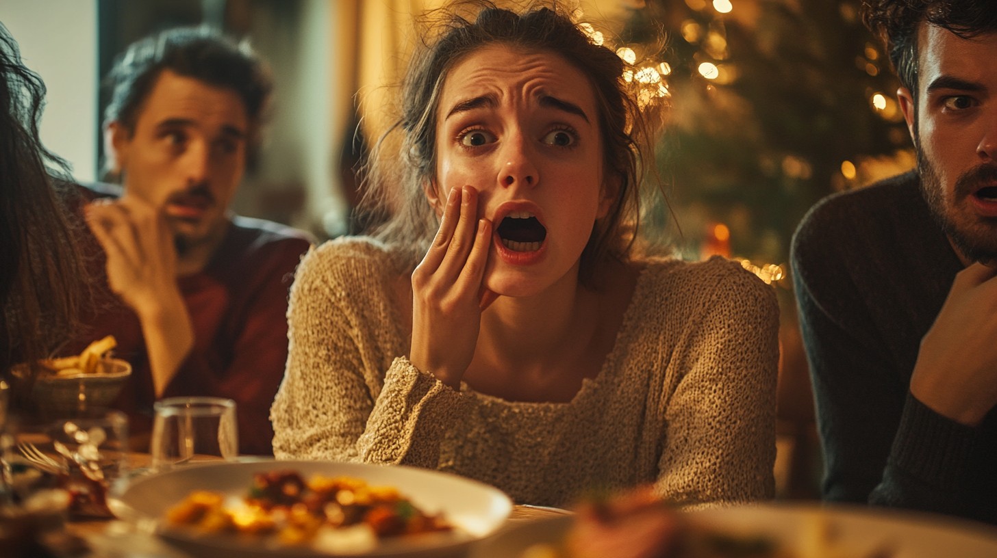 Free Surprised dinner reaction Image - Surprise, Woman, Dinner ...