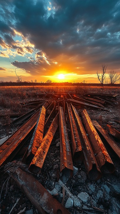 Sunset On The Rails Free Sunset over Rails Image - Sunset, Rails, Sky | Download at StockCake