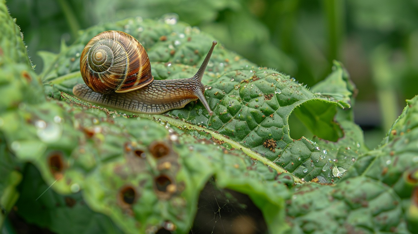 Free Snail on Leaf Image - Snail, Leaf, Nature | Download at StockCake