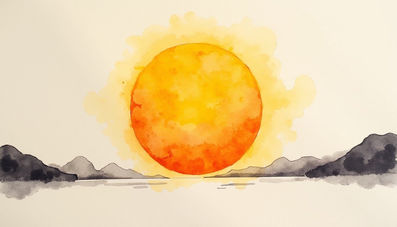 Sun Rosing Free Radiant Sun Rising Image - Watercolor, Sun, Minimalist | Download ...