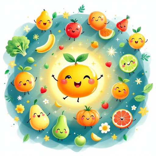 Free Dancing Fruit Friends Image - Fruits, Vegetables, Healthy ...