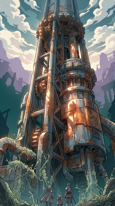 Free Rising Rust Column Image - Watercolor, Tower, Rust | Download at ...