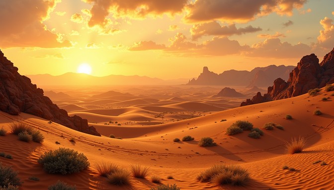 Free Desert Oasis Sunset Image - Desert, Oasis, Sunset | Download at ...