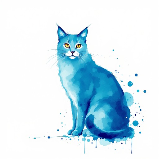 Free Teal Watercolor Wildcat Image - Watercolor, Wildcat, Teal ...
