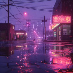 Free Rainy Night Glow Image - Rain, Twilight, Neon | Download at StockCake