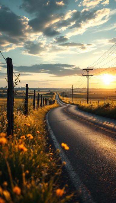 Free Sunset rural path Image - Sunset, Countryside, Road | Download at ...
