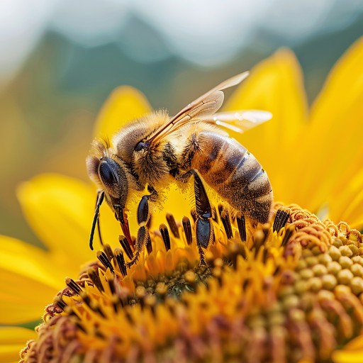 Free Bee on Sunflower Image - Bee, Sunflower, Pollination | Download at ...
