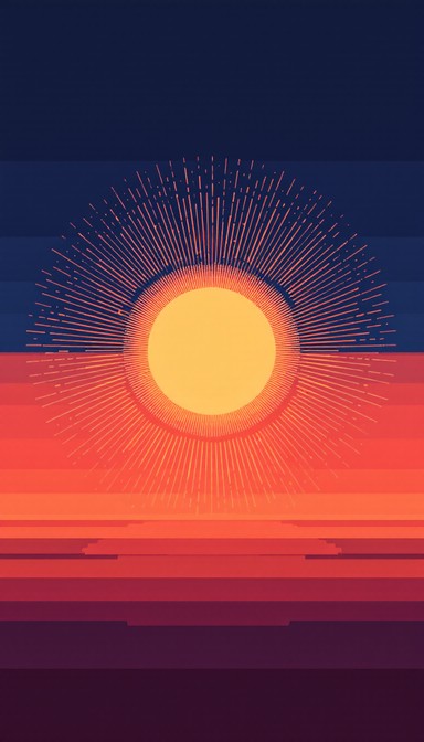 Free Geometric Sunrise Art Image - Pixel, Sunrise, Geometric | Download ...