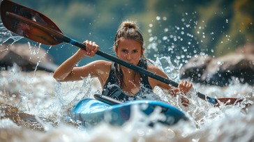 Free Intense Kayaking Action Image - Kayaking, Athlete, River ...