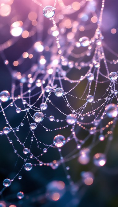 Free Dewdrops Dance Light Image - Dewdrops, Spiderweb, Macro | Download ...