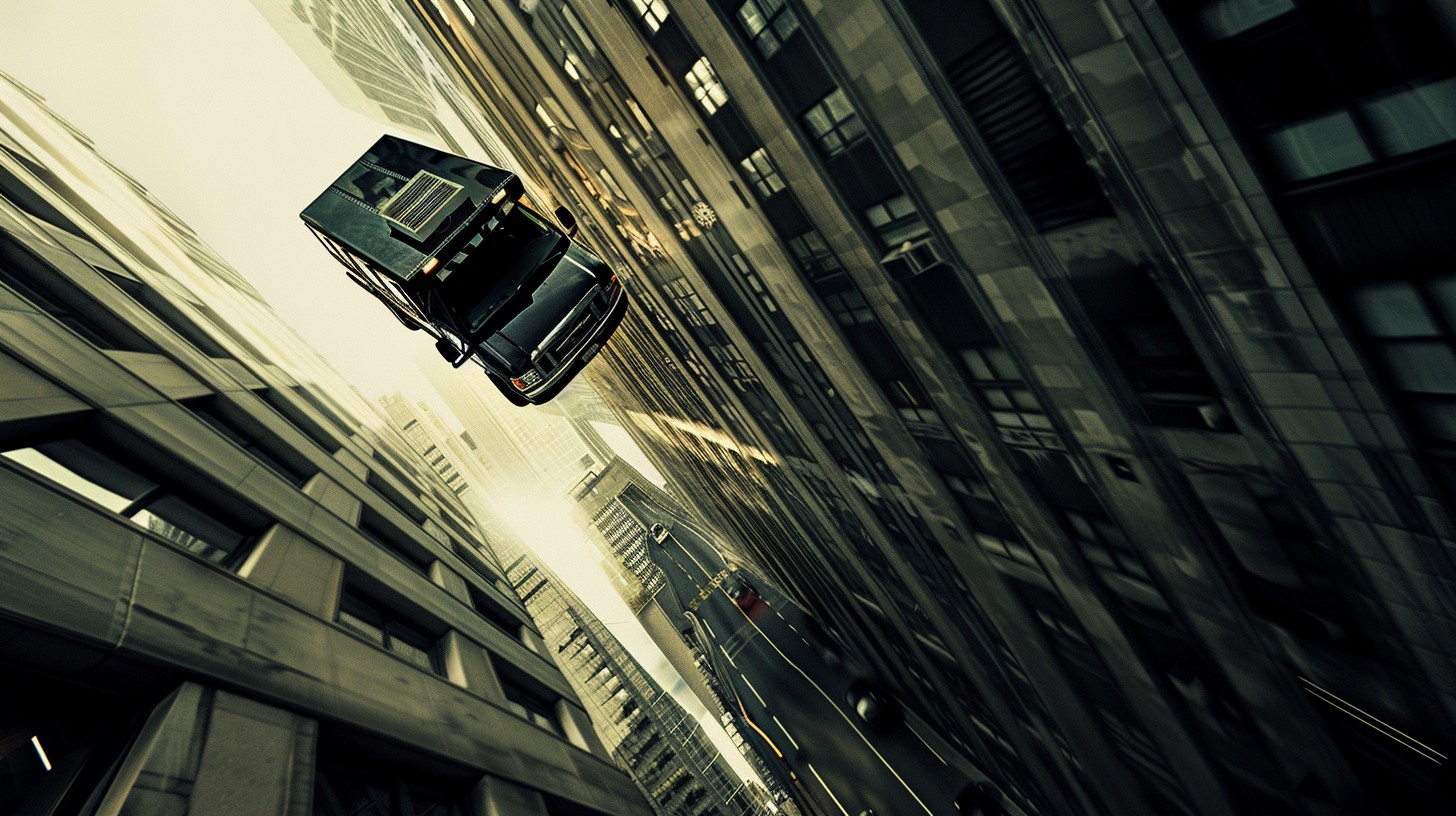 Flying Invisible Car Free Flying Car Illusion Image - Flying, Car, Buildings | Download at ...
