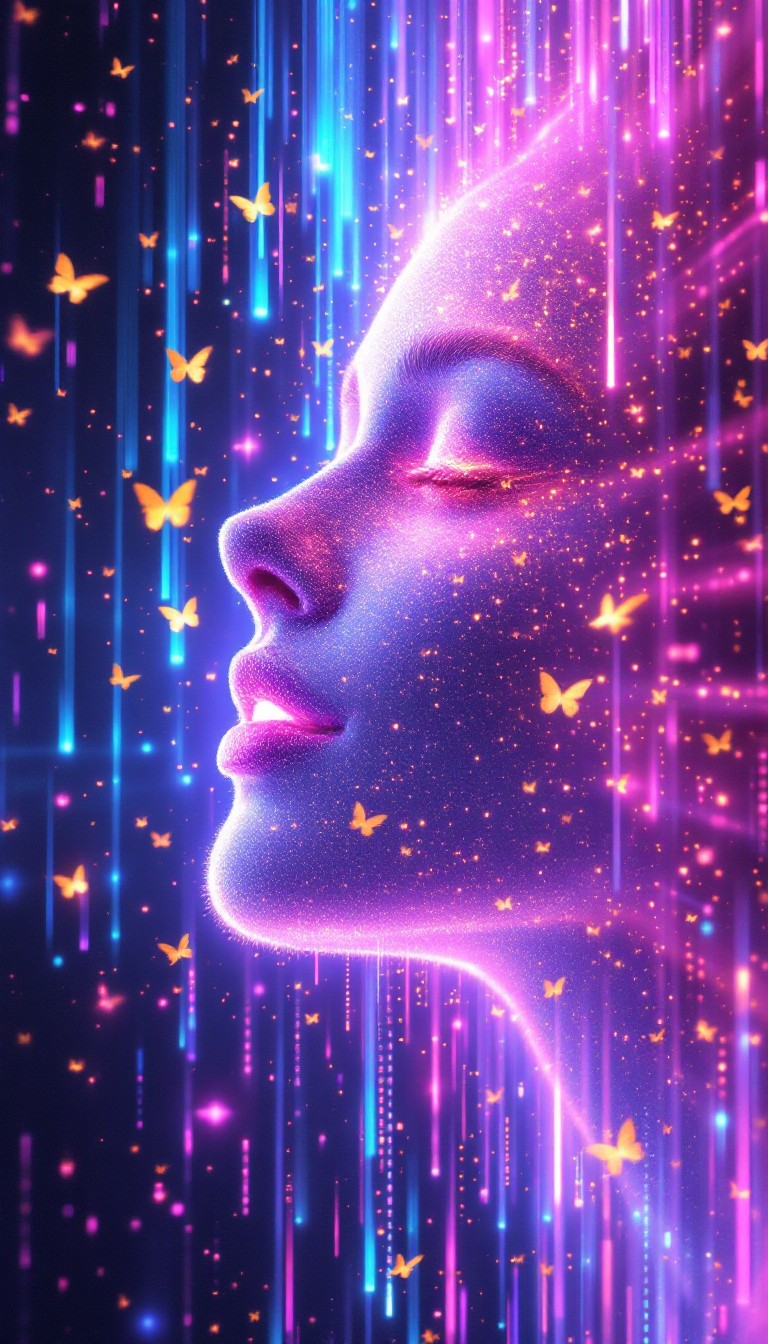 Free Digital Dream Profile Image - Cyberpunk, Holographic, Neon ...