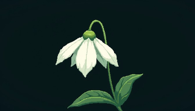 Free Pixelated White Hellebore Image - Hellebore, Flower, White ...
