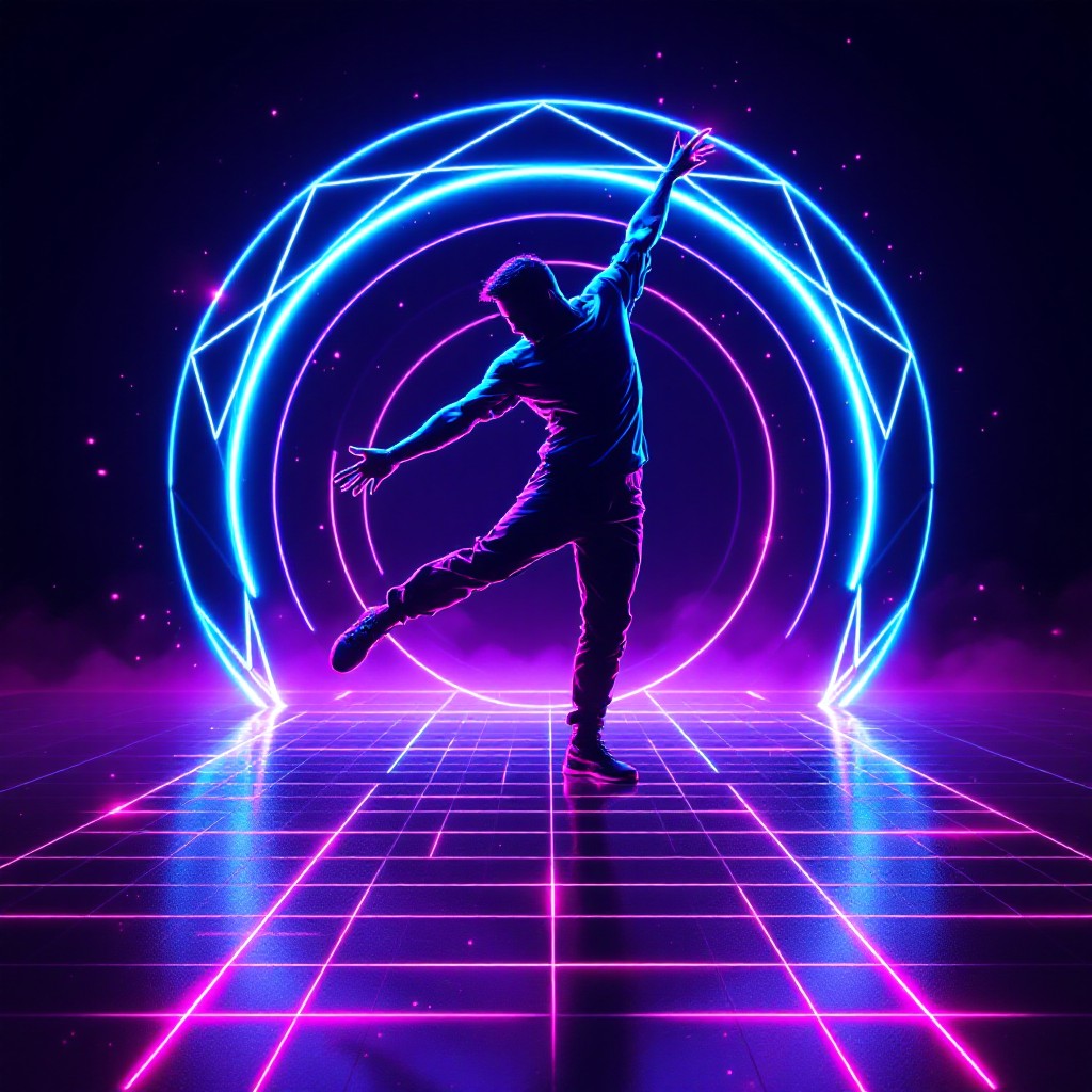 Neon Rave Motion Free Neon Dance Revolution Image - Synthwave, Cyberpunk, Neon ...