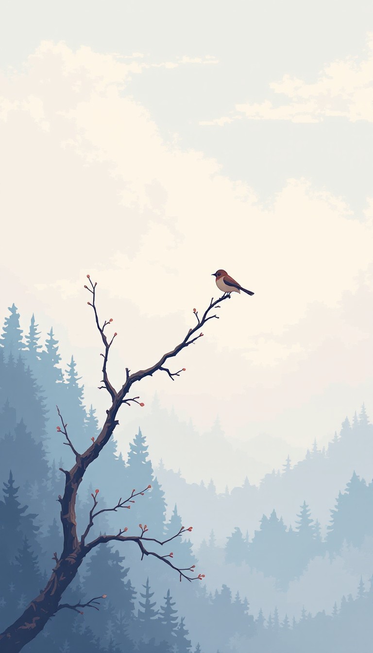 Free Solitary Bird Perch Image - Bird, Mountains, Mist | Download at ...
