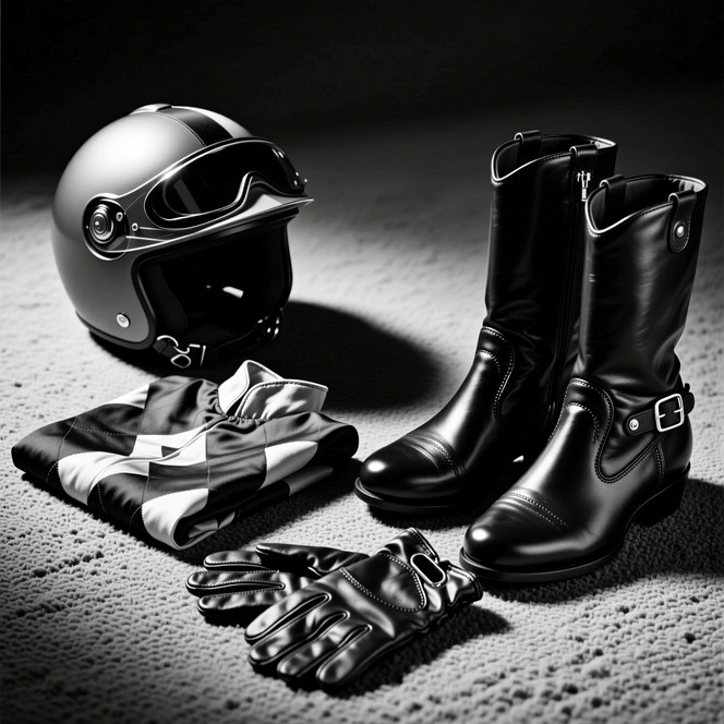 Traditional Riding Gear Download Rider's Essential Gear Image - Helmet, Boots, Gloves | StockCake
