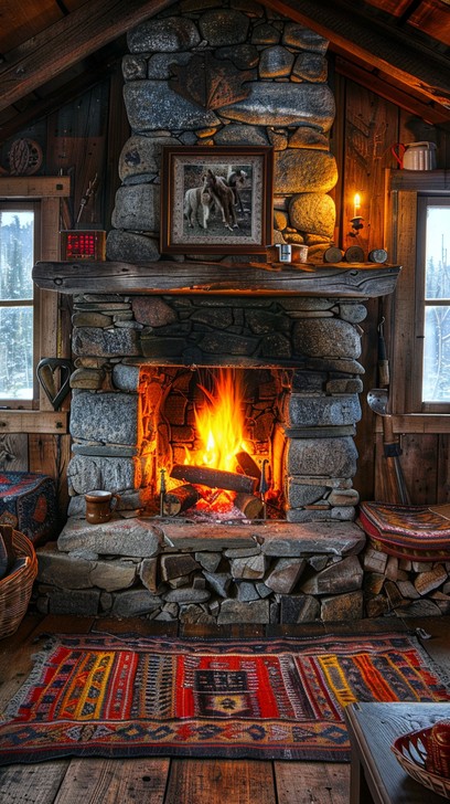 Free Rustic Adobe Interior Image - Interior, Traditional, Fireplace ...