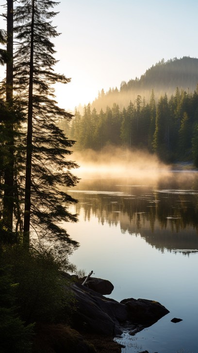 Free Misty lake sunrise Image - Sunrise, Lake, Reflection | Download at ...