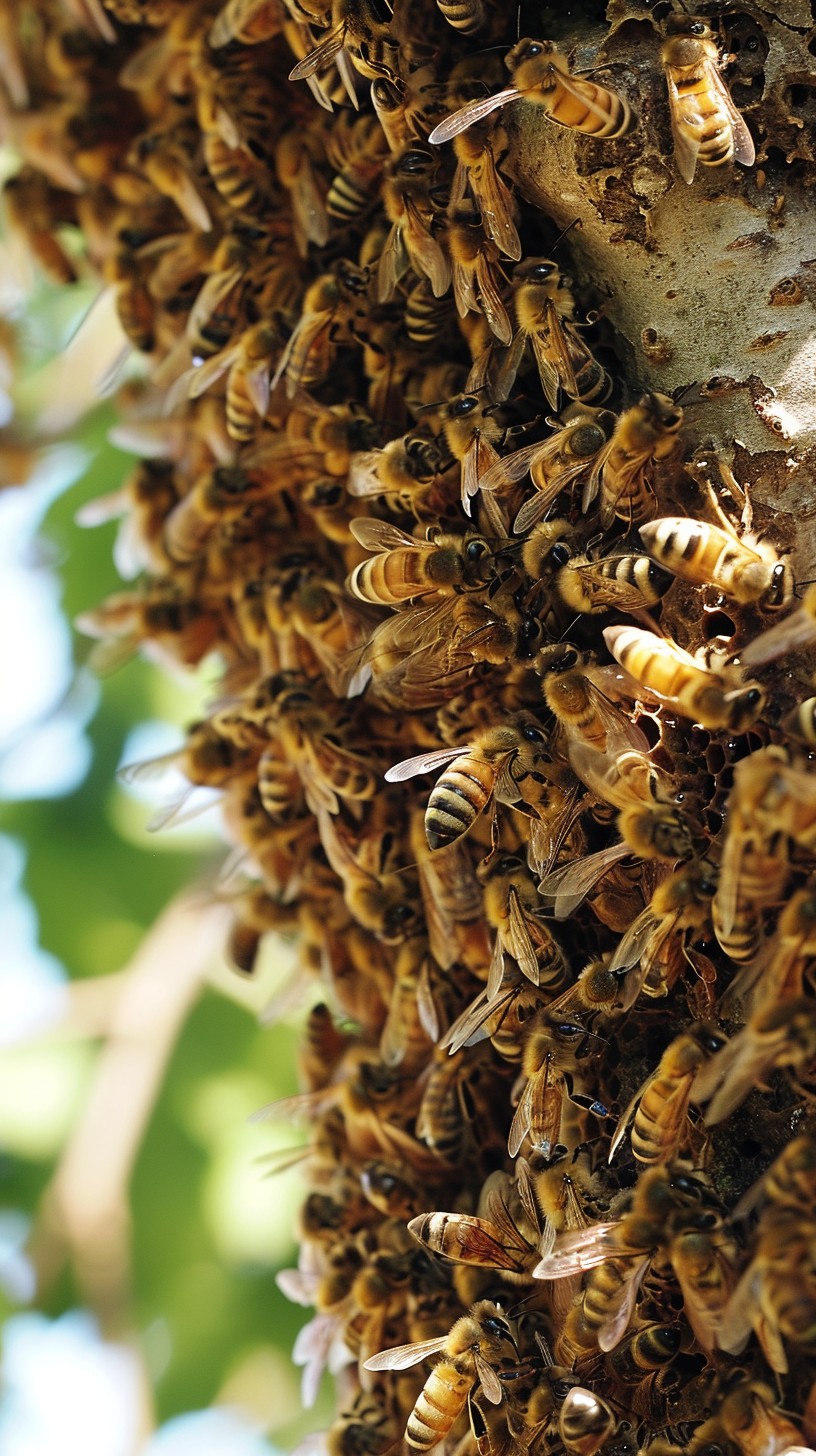 Swarm Image Free Swarming Bee Cluster Image - Bees, Swarm, Nature | Download at ...