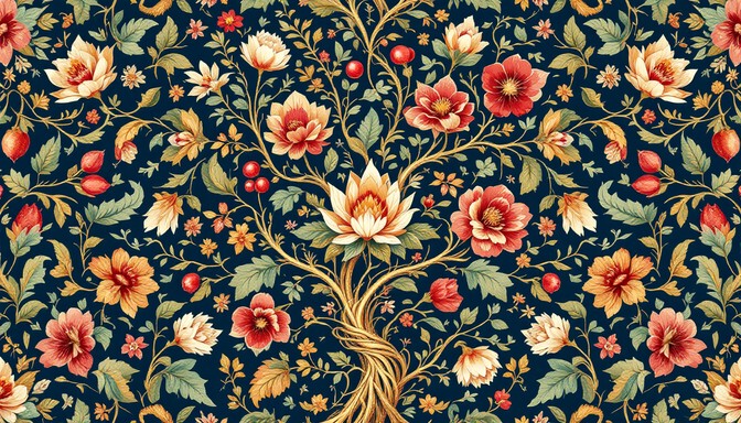 Mughal Pattern Tree Free Mughal Botanical Paradise Image - Botanical, Floral, Pattern ...