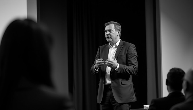 Commanding Talk Free Commanding stage presence Image - Speaker, Presenter, Executive ...