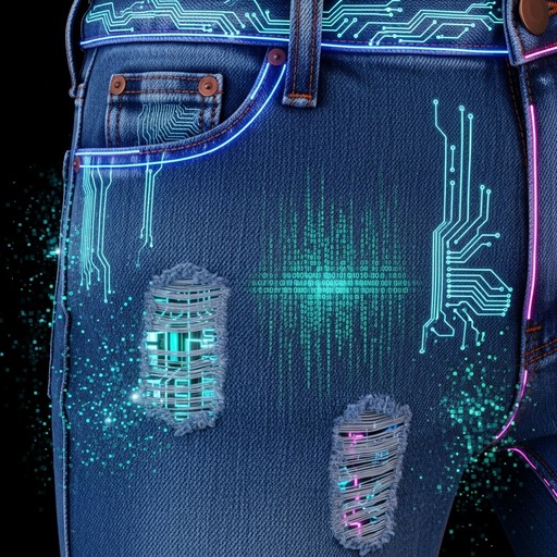 Free Digital Fabric Portal Image - Cyberpunk, Denim, Holographic ...