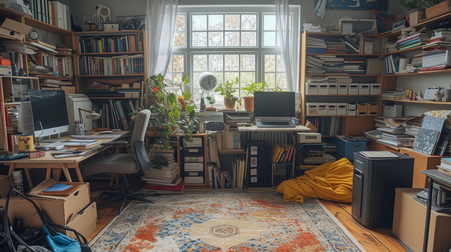 Disarray Study Room Free Cluttered Study Room Image - Office, Books, Plants | Download at ...