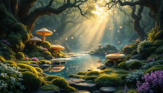 Free Enchanted Forest Scene Image - Forest, Mystical, Enchanted ...