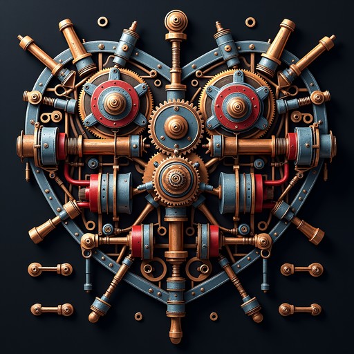 Free Steampunk Pixel Heart Image - Steampunk, Mechanical, Heart ...