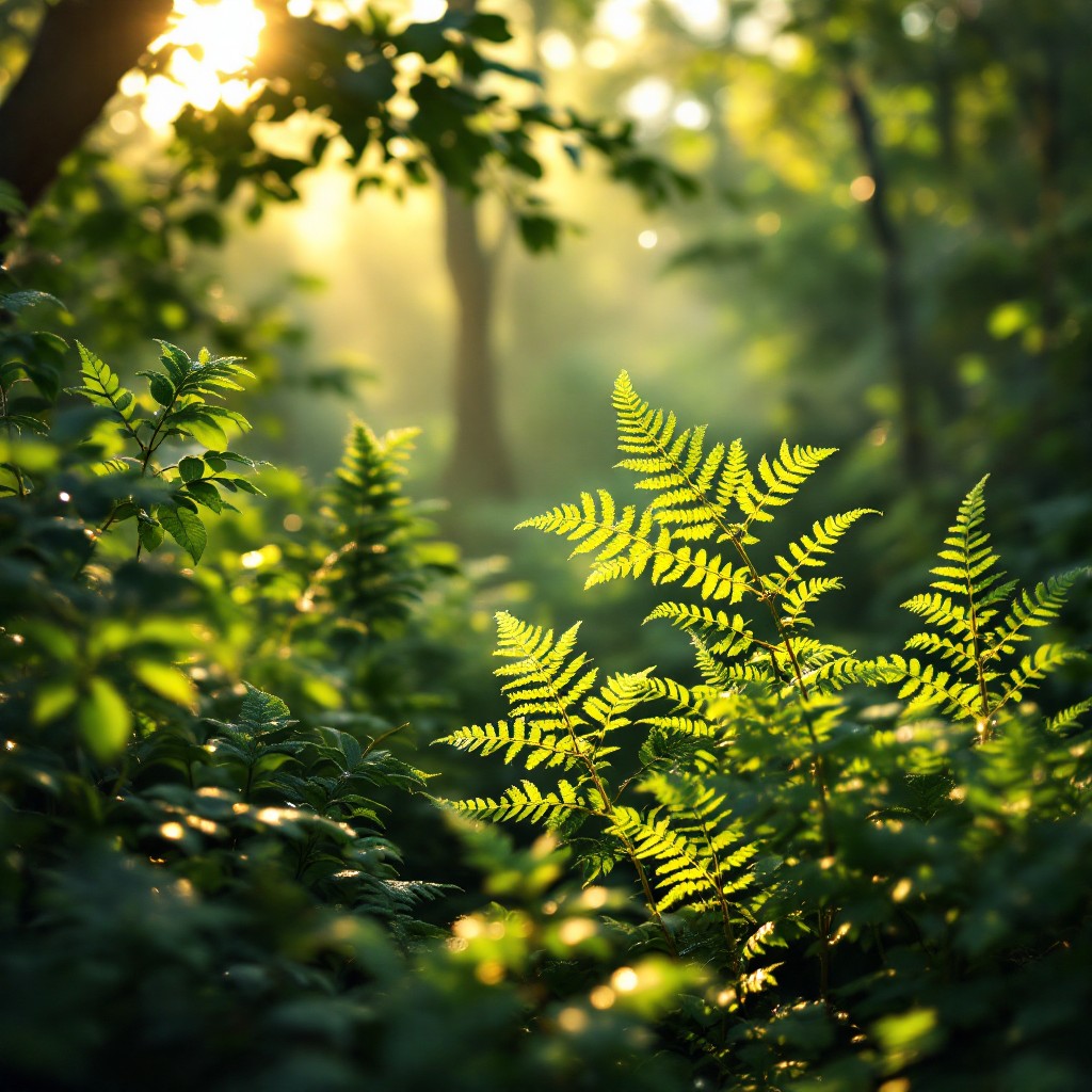 Free Sunlit Forest Ferns Image - Forest, Ferns, Sunlight | Download at ...